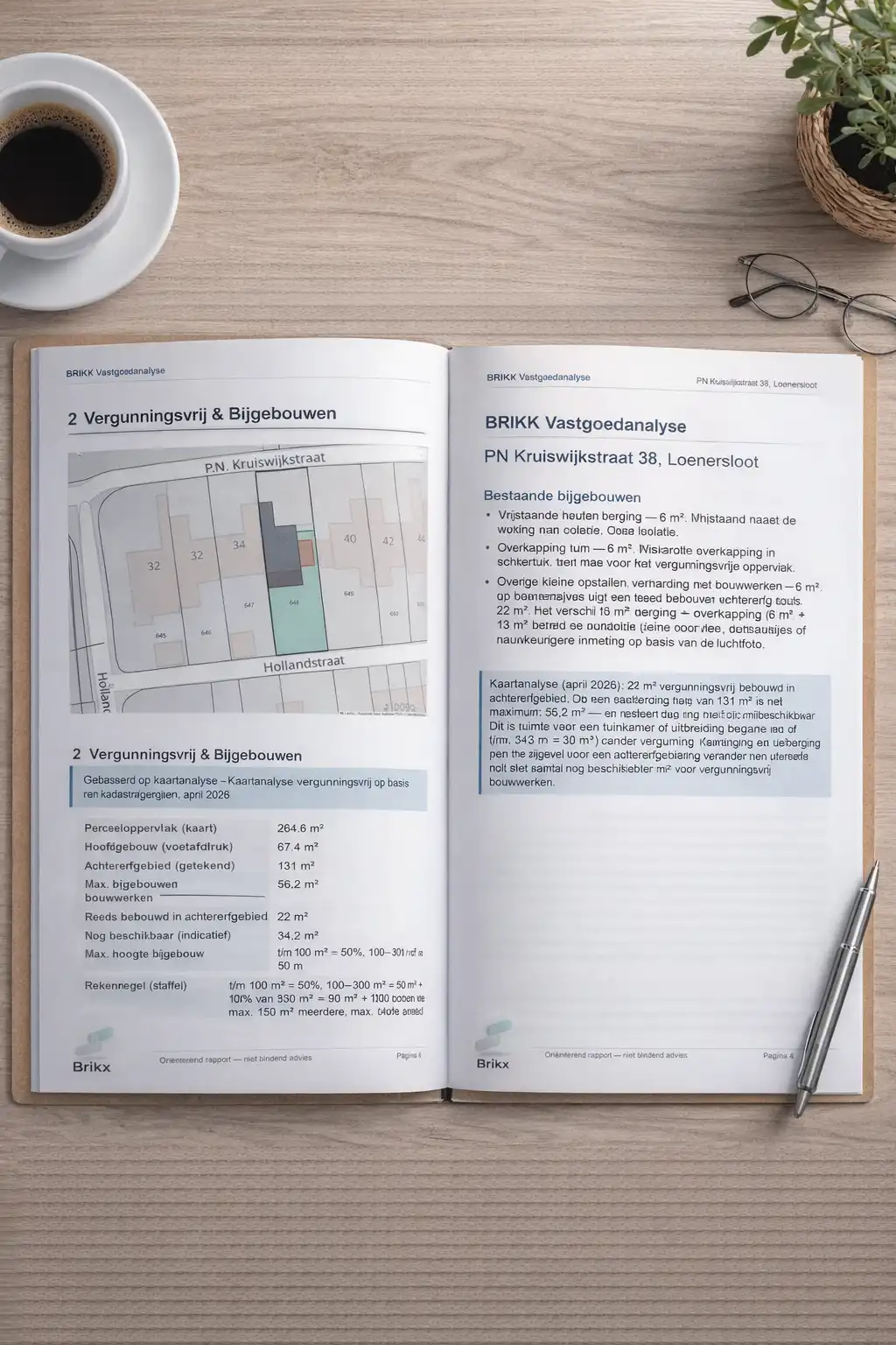 Voorbeeld van een Brikx rapport over vergunningsvrij bouwen